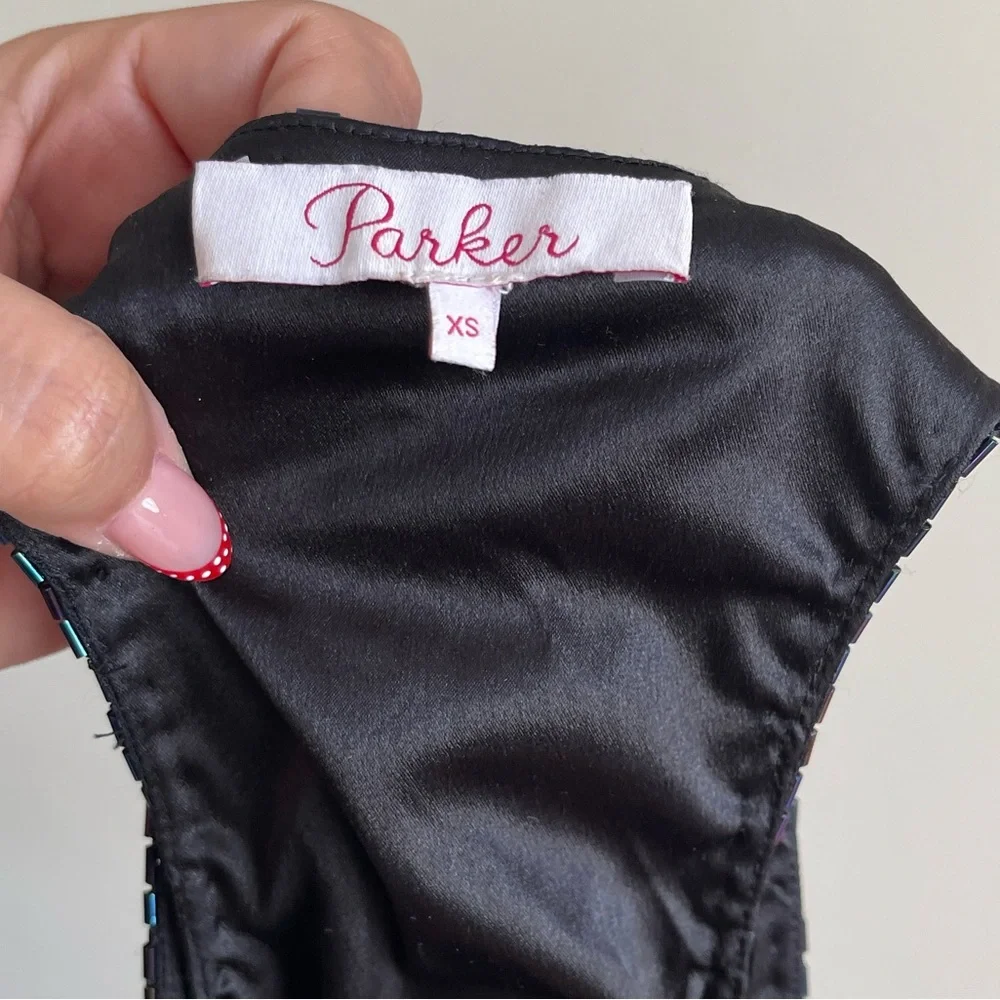 Parker Black and Purple Sequin Camisole Size XS - Picture 5 of 8